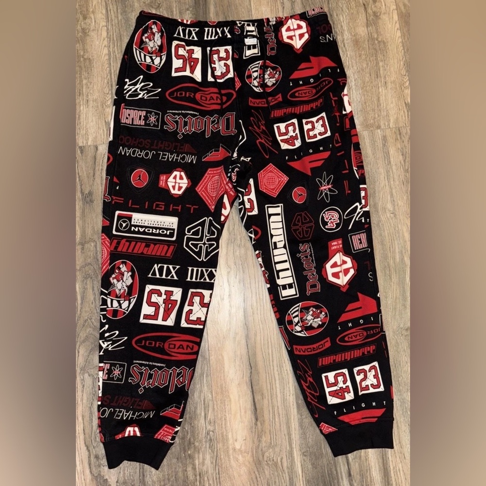 Nike Jordan Essential Men's Printed Fleece Pants Joggers HM7257-010 AOP Sz XL